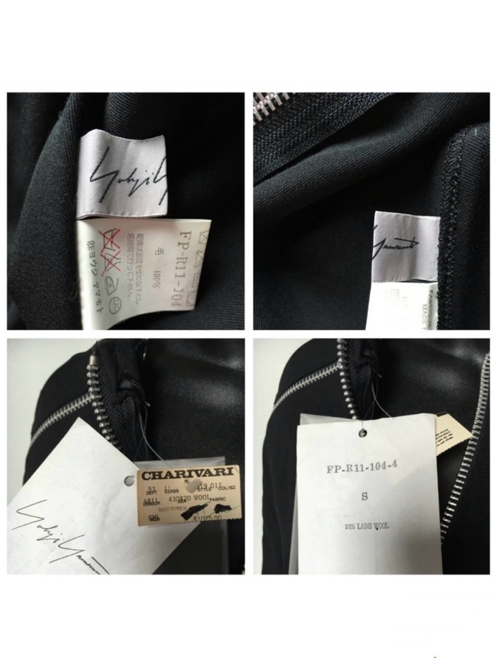 Yohji Yamamoto Vintage Black Convertible Long Coat Maxi Dress NWT Size Small - Picture 3 of 16